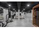 Finished basement features a home gym, living area, and wood sauna at 107 W Columbine Ln, Westfield, IN 46074