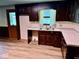 Classic kitchen design featuring wood cabinets, white countertops and subway tile backsplash at 1103 Canal St, Anderson, IN 46012