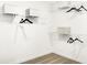 Walk-in closet featuring white shelving and storage boxes at 1239 Thornwood Dr, Greenwood, IN 46143