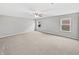 Spacious main bedroom includes a ceiling fan and natural light at 1276 Sanderling Dr, Greenwood, IN 46143