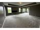 Expansive bedroom with multiple windows offering natural light, fireplace, and neutral colored carpet at 14462 Brook Meadow Dr, McCordsville, IN 46055