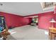Basement area showcasing carpeted floors and versatile space for various activities at 14814 Beacon Blvd, Carmel, IN 46032