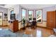 Bedroom features large windows, hardwood floors and a media center at 186 W 600 N, Alexandria, IN 46001