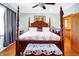 Spacious bedroom with four-poster bed, and hardwood floors at 186 W 600 N, Alexandria, IN 46001