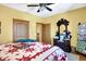 Bedroom featuring a queen bed, dark wooden furniture, and a vintage dresser at 186 W 600 N, Alexandria, IN 46001