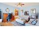 Comfortable living room with hardwood floors and a view into the kitchen at 186 W 600 N, Alexandria, IN 46001