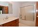 Bathroom with shower and vanity at 2090 W County Road 400 S, Clayton, IN 46118
