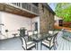 Outdoor deck with seating for six and gas grill at 3348 Fox Orchard Cir, Indianapolis, IN 46214