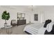 Beautiful bedroom featuring a dresser, chair, modern décor, and soft carpet creating a relaxing and inviting atmosphere at 4159 Persian St, Greenwood, IN 46143