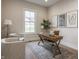 Bright office space featuring modern decor, natural light, and comfortable seating at 4190 Hartswick Ct, Zionsville, IN 46077