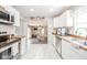 Bright kitchen with white cabinets, stainless steel appliances, and butcher block countertops at 433 N 15Th Ave, Beech Grove, IN 46107