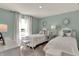 Charming bedroom featuring twin beds, soft linens, and a serene color palette at 4372 Persian St, Greenwood, IN 46143
