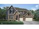 Charming two-story home featuring a brick facade, a two-car garage, and manicured landscaping at 4372 Persian St, Greenwood, IN 46143