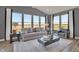 Bright living room with large windows and stylish neutral decor at 4372 Persian St, Greenwood, IN 46143