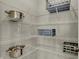 Organized walk-in pantry with white wire shelving and metal storage bins at 4372 Persian St, Greenwood, IN 46143
