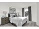 Bright bedroom with white shiplap walls and neutral decor at 4400 Persian St, Greenwood, IN 46143