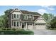 Beautiful two-story home with a two-car garage, landscaping, and gray siding at 4400 Persian St, Greenwood, IN 46143