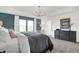 Bright main bedroom with two windows shows interior design with an inviting atmosphere at 4400 Persian St, Greenwood, IN 46143