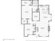 First-floor layout presents a living room with a fireplace, connecting to a kitchen, dining area, and bedrooms at 455 S Pine St # 4, Indianapolis, IN 46203