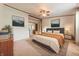 Bright bedroom featuring stylish décor and a comfortable bed, creating a peaceful retreat at 4641 Autumn Ridge Dr, Columbus, IN 47203