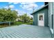 Cozy backyard deck on a sunny day at 538 N East St, Greenfield, IN 46140