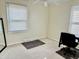 Bright bedroom features neutral walls, carpet flooring, blinds, and a ceiling fan at 5433 Brendonridge Rd, Indianapolis, IN 46226