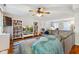 Comfortable living room with hardwood floors, built-in bookcases, and a cozy seating arrangement at 10172 Watkins Ct, Indianapolis, IN 46234