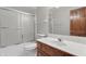 Bathroom featuring a tub and a marble countertop vanity at 105 Meadowview Ln, Greenwood, IN 46142