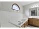 Bathroom features a large tub and a semi-circle window at 105 Meadowview Ln, Greenwood, IN 46142