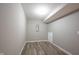 Unfinished basement with vinyl floors, white walls and a storage area under the stairs at 12600 Misty Ridge Ct, Fishers, IN 46037