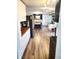 Bright kitchen with stainless steel appliances, butcher block countertops, and hardwood floors at 13497 Dunes Dr, Carmel, IN 46032