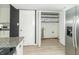 Walk-in pantry off the kitchen offers shelving space at 156 N Eastern Village Dr, Greenfield, IN 46140
