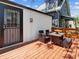 Outdoor space with wooden deck and seating for 6 at 1837 S East St, Indianapolis, IN 46225