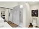 Modern bathroom with a glass-enclosed shower and contemporary fixtures for a spa-like experience at 3033 Daum Ct, Carmel, IN 46033