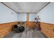 Spacious finished basement with wood trim and new LVP flooring, perfect for music or recreation at 38 Hawthorne Ct, Carmel, IN 46033