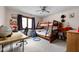 Spacious bedroom with a bunk bed and a ceiling fan at 38 Hawthorne Ct, Carmel, IN 46033