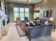 Comfortable living room featuring neutral walls, a fireplace, and lots of natural light at 5200 W Shoreline Ter, Muncie, IN 47304