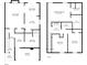 Floorplans showing the first and second floors with dimensions and room layouts at 5361 Cradle River Ct, Indianapolis, IN 46221