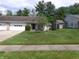 Charming single story home with a brick facade, attached garage, and a well-maintained lawn at 6723 S New Jersey St, Indianapolis, IN 46227