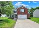 Charming two-story home with brick facade and well-manicured lawn at 6809 Amber Springs Way, Indianapolis, IN 46237