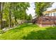 Well-maintained backyard with a wooden deck and a privacy fence, perfect for outdoor relaxation and entertaining at 11419 Niagara Dr, Fishers, IN 46037