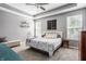 Main bedroom offering lots of natural light and a cozy, neutral color palette at 11419 Niagara Dr, Fishers, IN 46037