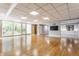 Finished basement with hardwood floors, recessed lighting, and a kitchenette at 12469 Springmill Rd, Carmel, IN 46032