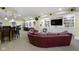 Finished basement boasts a custom bar, media center, and an open floor plan perfect for entertaining at 14094 Pecos Ct, Carmel, IN 46033