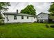 Spacious backyard with lush greenery, mature trees, and outdoor seating, perfect for relaxation and entertaining guests at 1431 N Bolton Ave, Indianapolis, IN 46219