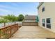 Exterior wooden deck with railings, offering a relaxing outdoor space at 2249 Blossom Dr, Greenwood, IN 46143