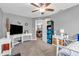 Bright bedroom offers a spacious layout, plush carpet, and natural light at 2740 Braxton Dr, Indianapolis, IN 46229