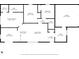 Detailed floorplan showing the layout of the home, including the rooms and their dimensions at 2740 Braxton Dr, Indianapolis, IN 46229