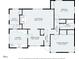Floor plan showing dimensions of a home including bedrooms, living room, and utility room at 2840 W 12Th St, Anderson, IN 46011