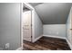 Finished attic area with unique angles and flooring at 309 N Riley Ave, Indianapolis, IN 46201